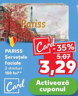 Kaufland PARISS Şerveţele faciale Ofertă