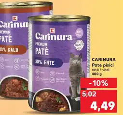 Kaufland CARINURA Pate pisici rață / viţel Ofertă