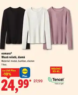 Lidl EsmaraⓇ Bluzǎ reiată, damă Ofertă