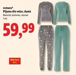 Lidl EsmaraⓇ Pijama din velur, damă Ofertă