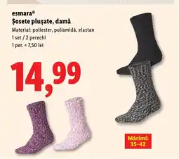 Lidl EsmaraⓇ Șosete plușate, damă Ofertă