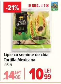 Carrefour Lipie cu semințe de chia Tortilla Mexicana Ofertă