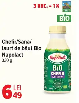 Carrefour Chefir/Sana/ laurt de băut Bio Napolact Ofertă