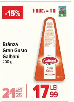 Carrefour Brânză Gran Gusto Galbani Ofertă