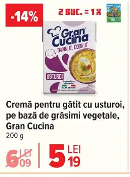 Carrefour Cremă pentru gătit cu usturoi, pe bază de grăsimi vegetale, Gran Cucina Ofertă