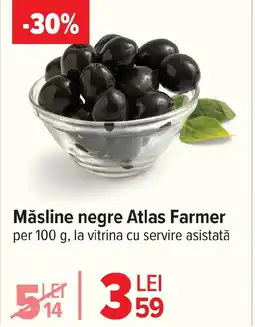 Carrefour Măsline negre Atlas Farmer Ofertă