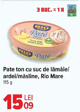 Carrefour Pate ton cu suc de lămâie/ ardei/măsline, Rio Mare Ofertă
