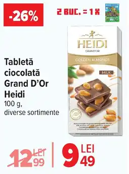 Carrefour Tabletǎ ciocolată Grand D'Or Heidi Ofertă