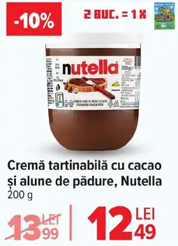 Carrefour Cremă tartinabilă cu cacao şi alune de pădure, Nutella Ofertă