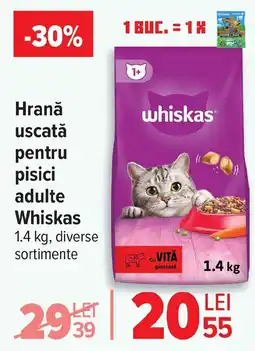 Carrefour Hrană uscată pentru pisici adulte Whiskas Ofertă