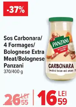 Carrefour Sos Carbonara/ 4 Formages/ Bolognese Extra Meat/Bolognese Panzani Ofertă