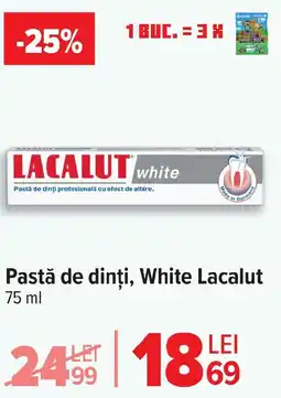Carrefour Pastă de dinți, White Lacalut Ofertă