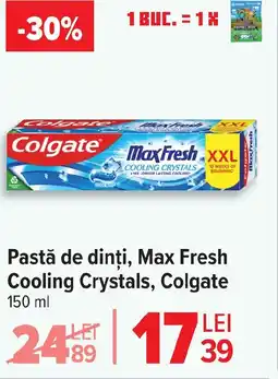 Carrefour Pastă de dinți, Max Fresh Cooling Crystals, Colgate Ofertă