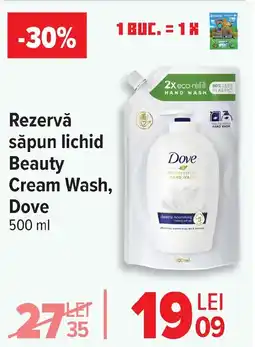 Carrefour Rezervă săpun lichid Beauty Cream Wash, Dove Ofertă