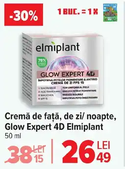 Carrefour Cremă de faţă, de zi/noapte, Glow Expert 4D Elmiplant Ofertă