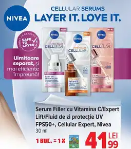 Carrefour Serum Filler cu Vitamina C/Expert Lift/Fluid de zi protecțţie UV FPS50+, Cellular Expert, Nivea Ofertă