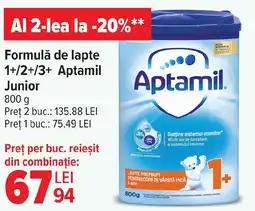 Carrefour Formulă de lapte 1+/2+/3+ Aptamil Junior Ofertă