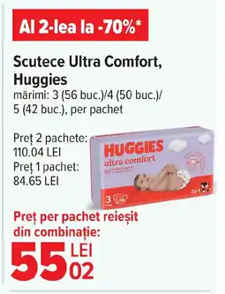Carrefour Scutece Ultra Comfort, Huggies Ofertă
