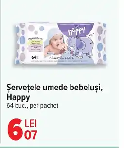 Carrefour Şervețele umede bebeluşi, Happy Ofertă