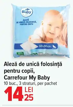 Carrefour Aleză de unică folosință pentru copii, Carrefour My Baby Ofertă