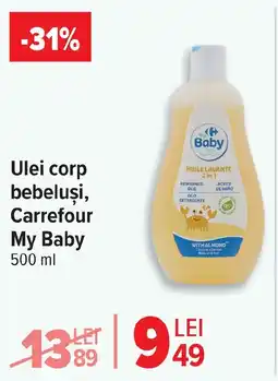Carrefour Ulei corp bebeluşi, Carrefour My Baby Ofertă
