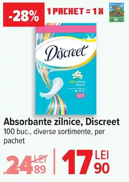 Carrefour Absorbante zilnice, Discreet Ofertă