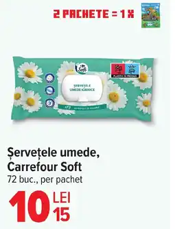 Carrefour Şerveţele umede, Carrefour Soft Ofertă