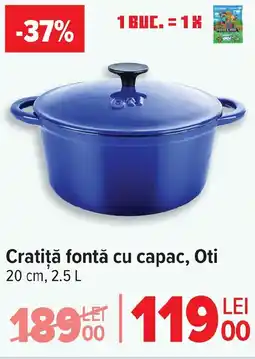 Carrefour Cratiţă fontă cu capac, Oti Ofertă