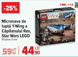 Carrefour Micronava de luptǎ Y-Wing a Căpitanului Rex, Star Wars LEGO Ofertă