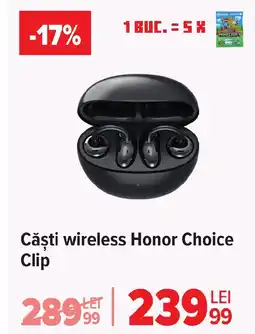 Carrefour Căşti wireless Honor Choice Clip Ofertă