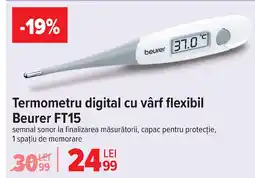Carrefour Termometru digital cu vârf flexibil Beurer FT15 Ofertă