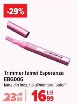 Carrefour Trimmer femei Esperanza EBG006 Ofertă