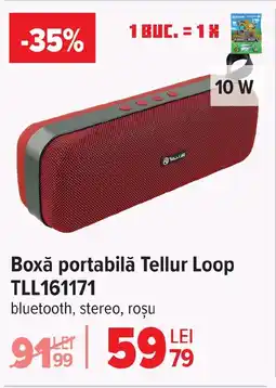 Carrefour Boxă portabilă Tellur Loop TLL161171 Ofertă