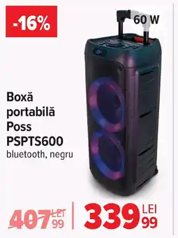 Carrefour Boxǎ portabilă Poss PSPTS600 Ofertă
