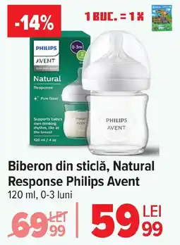 Carrefour Biberon din sticlă, Natural Response Philips Avent Ofertă