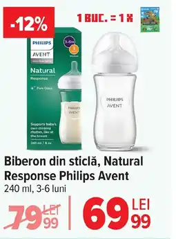 Carrefour Biberon din sticlă, Natural Response Philips Avent Ofertă