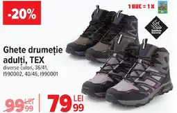 Carrefour Ghete drumeţie adulţi, TEX Ofertă