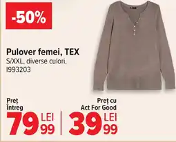 Carrefour Pulover femei, TEX Ofertă