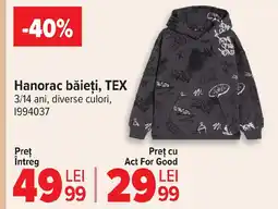 Carrefour Hanorac băieți, TEX Ofertă