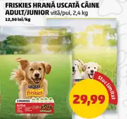 Penny Friskies hrană uscată câine adult/junior vitǎ/pui Ofertă