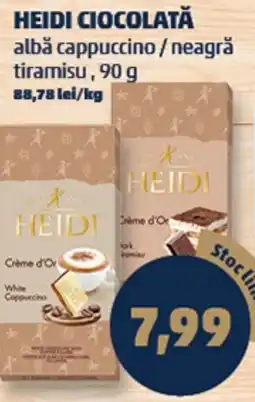 Penny Heidi ciocolată albă cappuccino / neagră tiramisu Ofertă