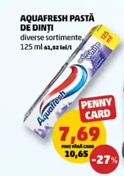 Penny Aquafresh pastă de dinți Ofertă