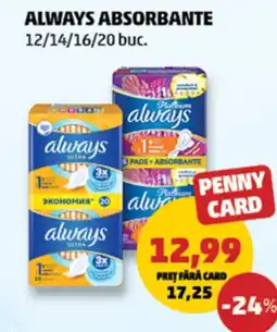 Penny Always absorbante Ofertă