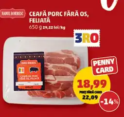 Penny Ceafa de porc fara os feliata Ofertă