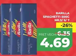 Simos Barilla spaghetti 500g nr.3/5/7 Ofertă