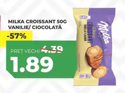 Simos Milka croissant 50g vanilie/ ciocolată Ofertă