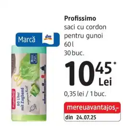 DM Profissimo saci cu cordon pentru gunoi Ofertă