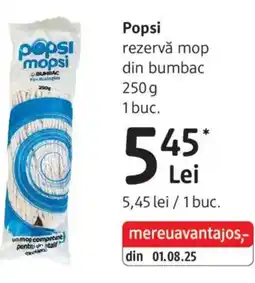 DM Popsi rezervă mop din bumbac Ofertă