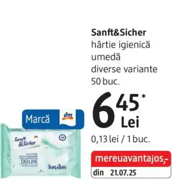 DM Sanft&Sicher hârtie igienică umedă Ofertă