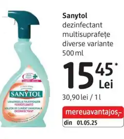 DM Sanytol dezinfectant multisuprafețe Ofertă